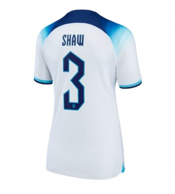 England Luke Shaw #3 Hjemmebanetrøje Dame VM 2022 Kort ærmer